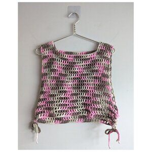Handmade knit festival vest